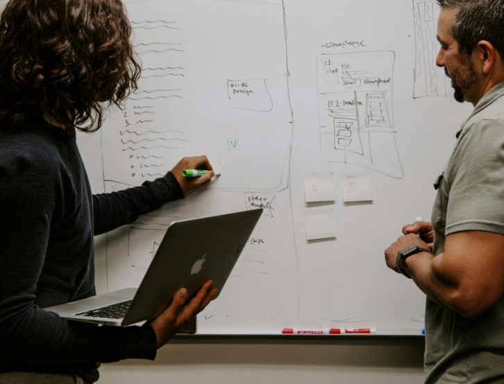 Team of developers working on innovative software solutions as part of Galvia Digital's Technology R&D Services, including prototypes and AI research.