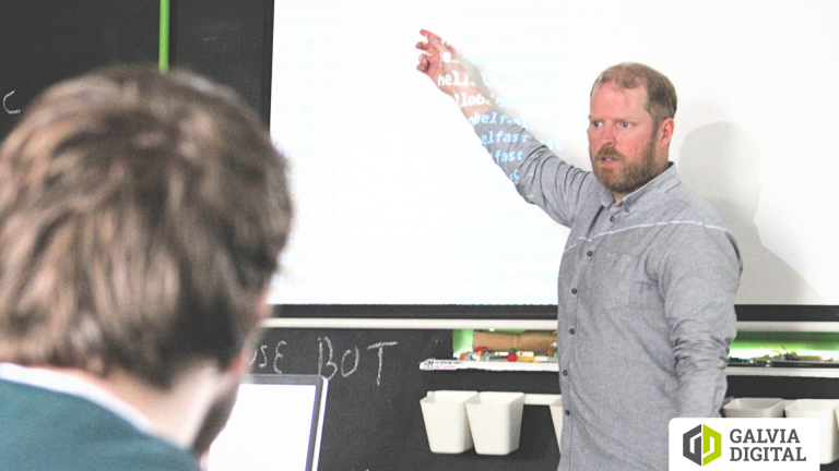 Martin Naughton of Galvia Digital teaching a workshop.