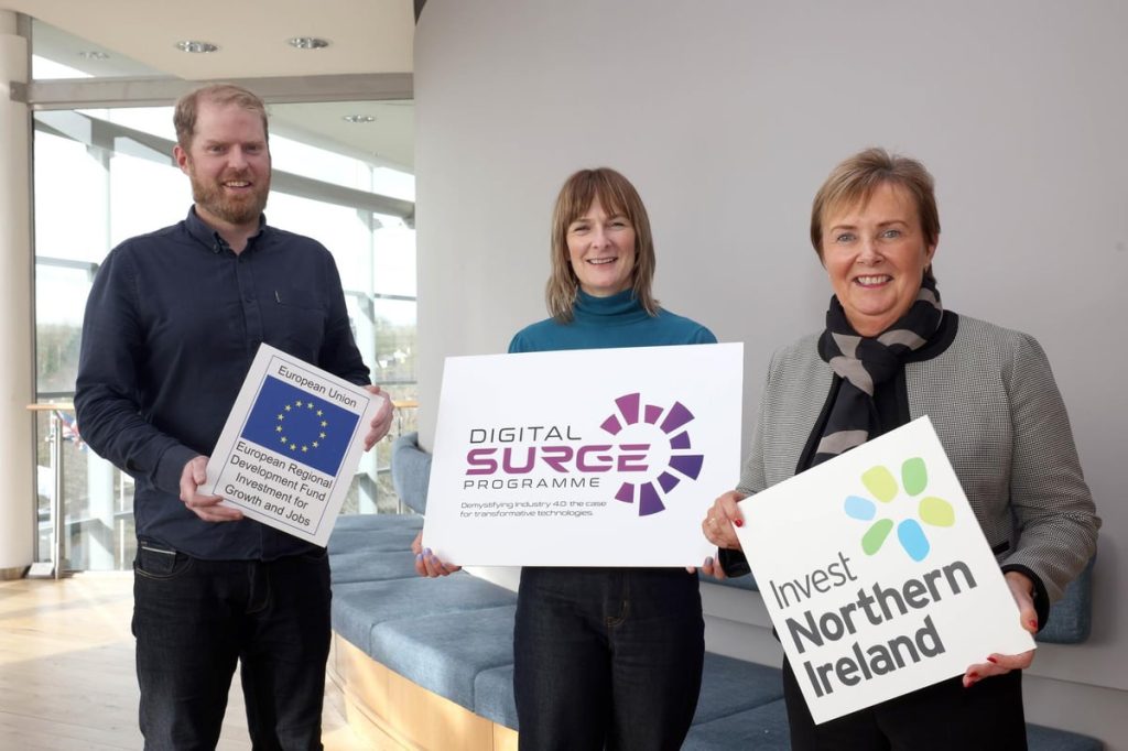 Martin Naughton (Consortium Lead Mentor), Gillian Colan – O’Leary (Consortium Project Lead) and Jacqui Dixon BSc MBA (Chief Executive of Antrim and Newtownabbey Council)
